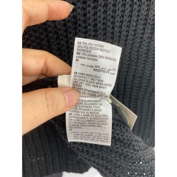 Style & Co NWT Solid Ribbed Muffler Extra Long Recycled Wrap Scarf Black OS New - Picture 8 of 10